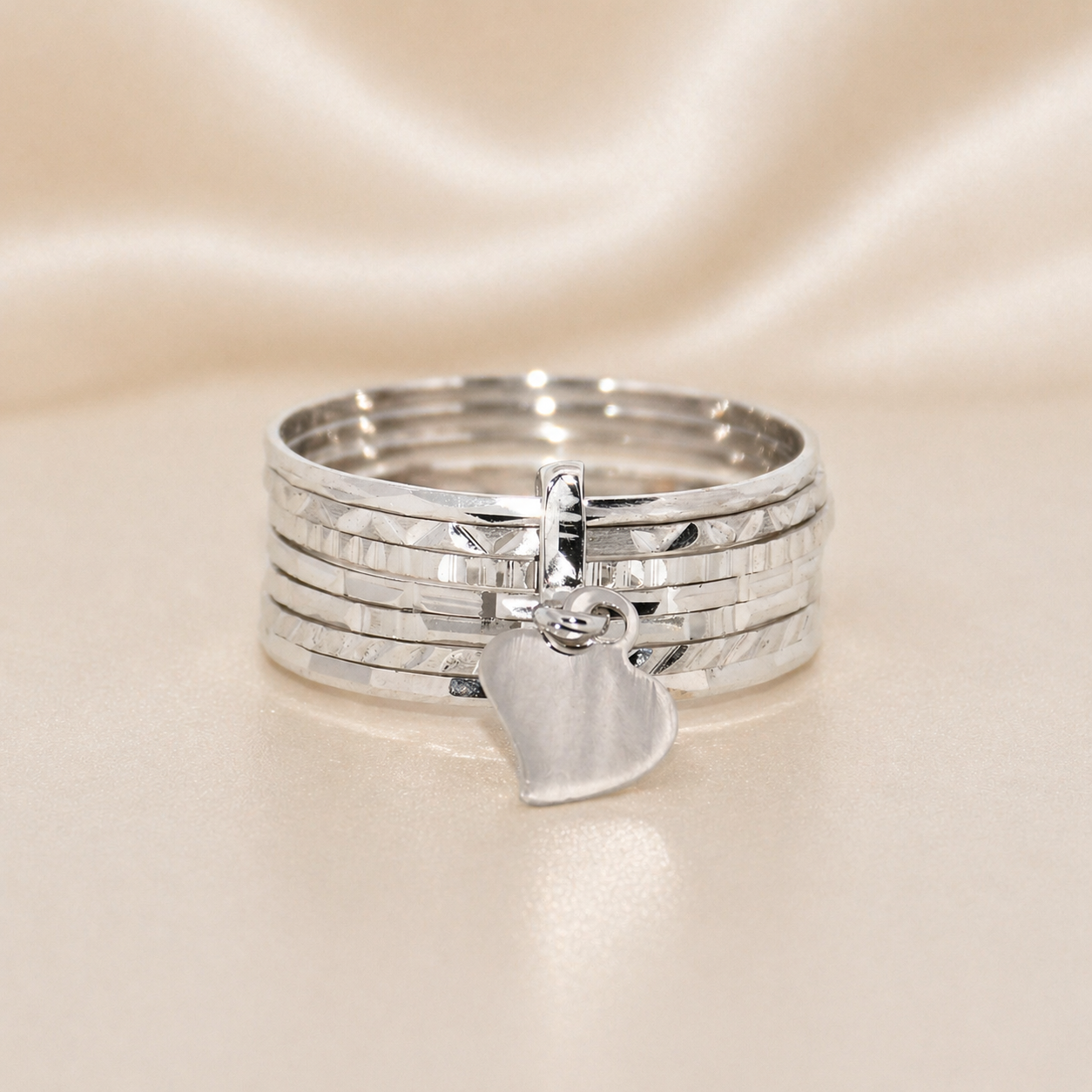 Sterling Silver 7 Band Rings | Paradise Jewelry