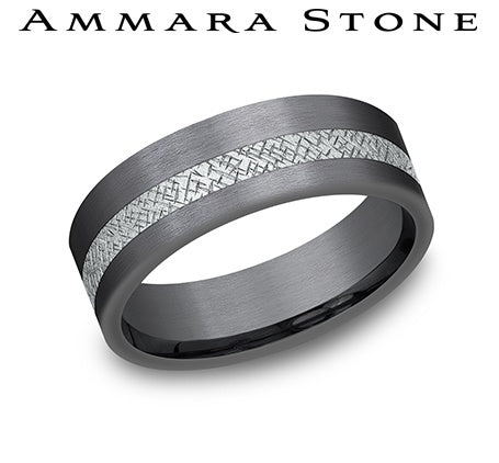 Benchmark 8mm tantalum men's wedding band size 10 0125W7590TA10