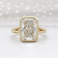 14K Gold | YG 5.03CT Bezel Set Radiant Cut Lab Diamond Solitaire Engagement Ring