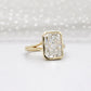 14K Gold | YG 5.03CT Bezel Set Radiant Cut Lab Diamond Solitaire Engagement Ring