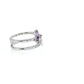 Sterling Silver | Purple CZ Butterfly Double Band Ring
