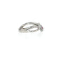 Sterling Silver | Pavé CZ Snake Bypass Ring with Color Accent Stones