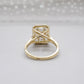 14K Gold | YG 5.03CT Bezel Set Radiant Cut Lab Diamond Solitaire Engagement Ring