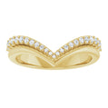 14K Gold | Lab Diamond Wedding Contour Band