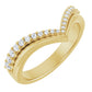 14K Gold | Lab Diamond Wedding Contour Band
