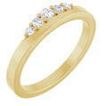 14K Gold | Yellow Gold 1/6 cttw Lab Diamond Stackable Ring