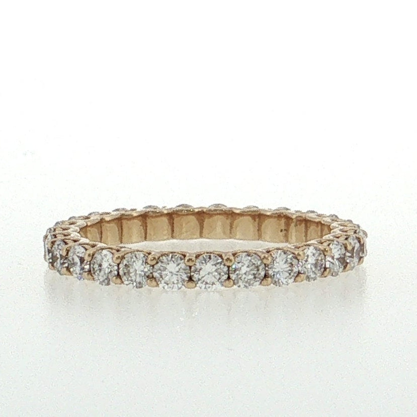 14KGold1.497cttwRoundEternityLabDiamondWeddingAnniversaryBand