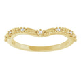 14K Gold | Yellow Gold .05 cttw Lab Diamond Vintage-Inspired Contour Band