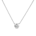 Diamond necklace on a white background