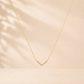 14K Gold | .05ct Natural Diamond V Bar Necklace