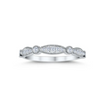 Diamond ring with a wavy design on a white background