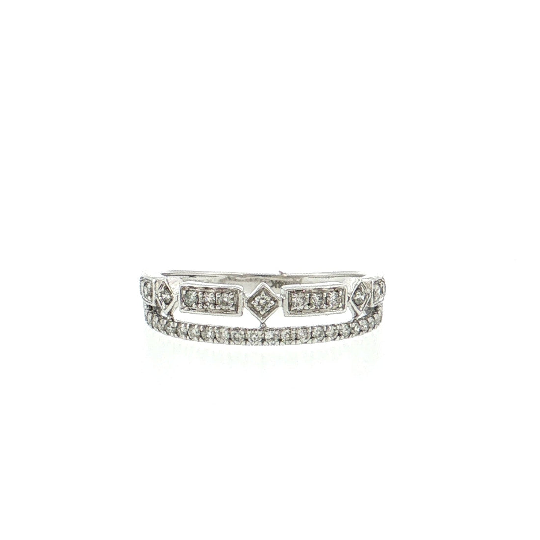 14K_Gold_.40ct_Natural_Diamond_14K_White_Gold_Double_Layer_Wedding_Band