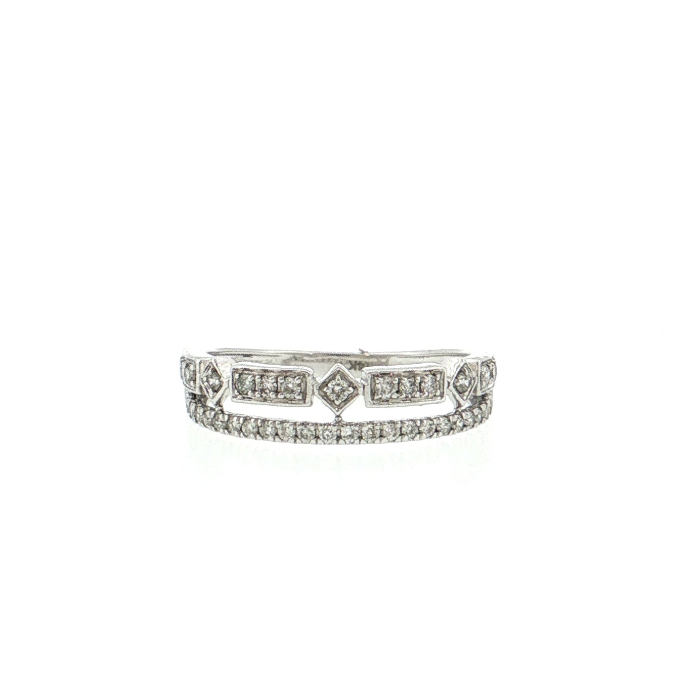 14K_Gold_.40ct_Natural_Diamond_14K_White_Gold_Double_Layer_Wedding_Band
