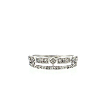 14K_Gold_.40ct_Natural_Diamond_14K_White_Gold_Double_Layer_Wedding_Band