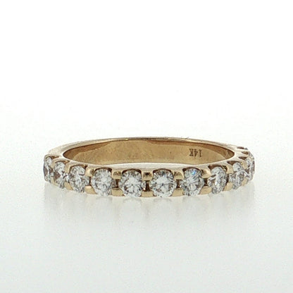 14K_Gold_.91Cttw_Half_Eternity_YG_Lab_Diamond_Wedding_Band