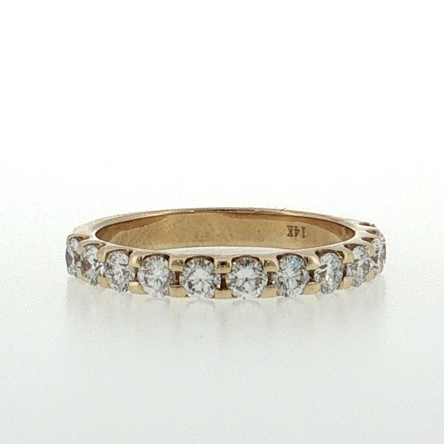 14K_Gold_.91Cttw_Half_Eternity_YG_Lab_Diamond_Wedding_Band