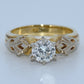 14K Gold | .91ct VS Natural Round Diamond Yellow Gold Engagement Ring