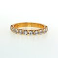 14K Gold | .91cttw Half Eternity Yellow Gold Lab Diamond Wedding Band