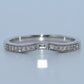 14K Gold | 0.13cttw WG Shadow Band with Bgt Center Natural Diamond Ring