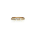 14K Gold |  0.28 cttw Natural Diamond 3.1mm Satin Finish Flush Set Diamond Band