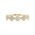 14K Gold | 0.28 cttw Natural Diamond Florette Clover Ring