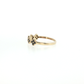 14K Gold | 0.38 cttw Natural Black Diamond Florette Yellow Gold Ringclover