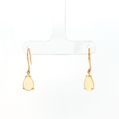 14K Gold | 1.30CT Pear Shaped Opal Earrings in Yellow Gold