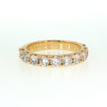 14K Gold | 1.52Cttw Half Eternity Yellow Gold Lab Diamond Wedding Band