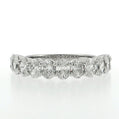 14K Gold  1.65ct Lab Oval Diamond 14K White Gold Half Eternity Ring