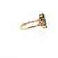 14K Gold | 1.99 CT Fancy Vivid Green Marquise Brilliant Diamond  Engagement Ring with Diamond Accents Side View