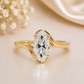14K Gold | 2.05CT YG Moval Brilliant Bypass Solitaire Engagement Ring