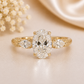 14K Gold | 2.53CT Yellow Gold Hidden Halo Filigree Oval Brilliant Lab Diamond Engagement Ring