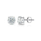 Diamond stud earrings on a white background