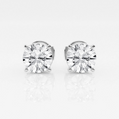 14K Gold | 2cttw WG Lab Diamond Round Studs with Screwbacks