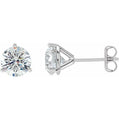 14K Gold | 3 Prong Martini Set Lab Diamond Stud Earrings