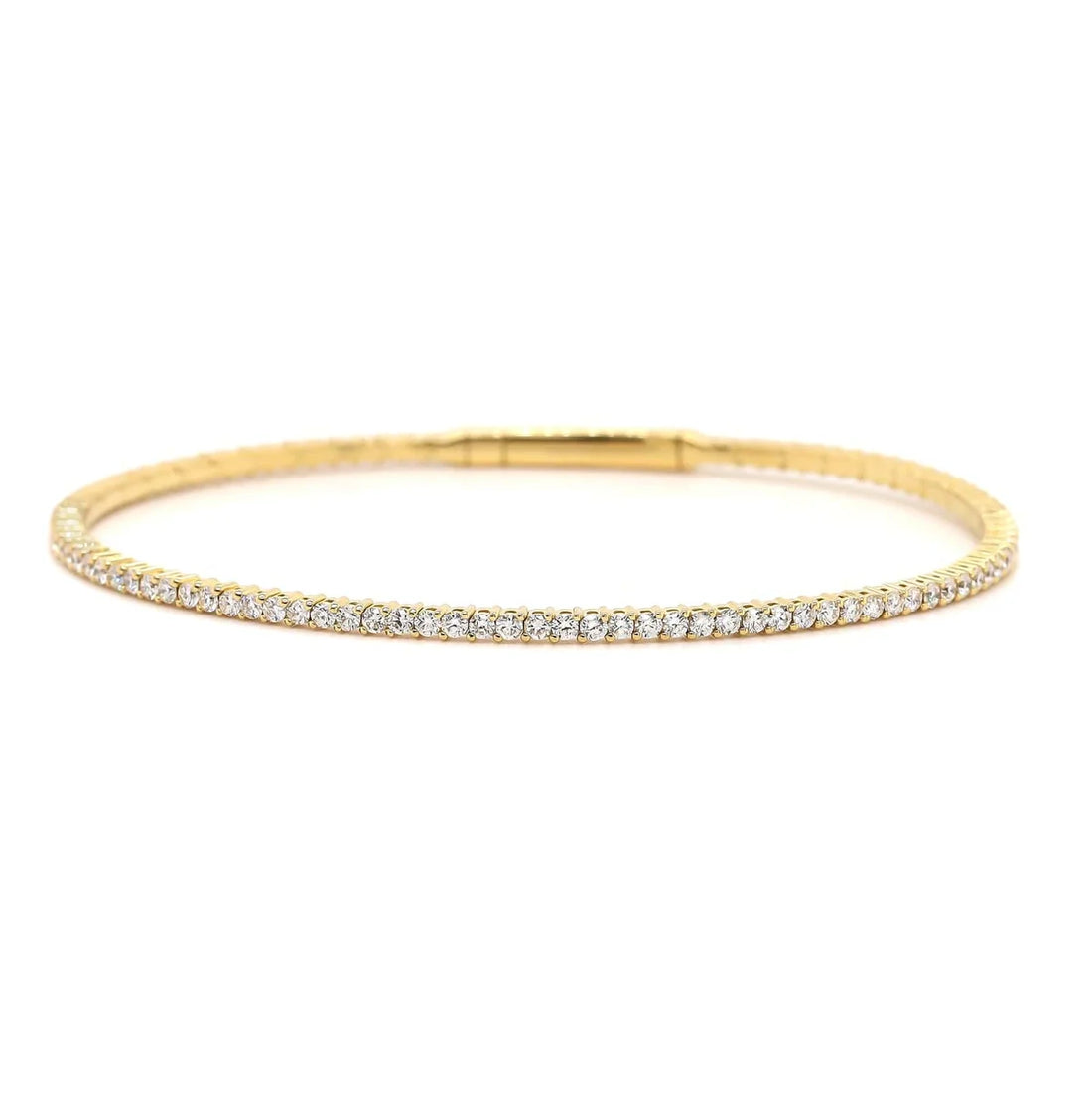14K Gold | 7" Flex Lab Diamond Tennis Bracelet 1.29cttw