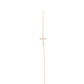 14K Gold | 7" Natural Diamond Cross Bracelet yellow gold