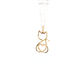 14K Gold | Cat Silhouette Pendant with .08cttw Natural Round Diamonds
