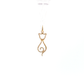 14K Gold | Cat Silhouette Pendant with .13cttw Natural Round Diamonds