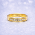 14K Gold | Channel-Set Cubic Zirconia Wedding Band for Women
