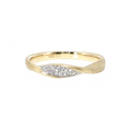 14K Gold Diamond Twist Ribbon Ring | 0.06 cttw Natural Diamonds