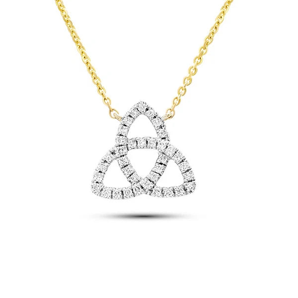 14K Gold | Gold Lab Diamond Trinity Necklace