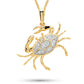14K Gold | Gold Lab Diamonds Crab Necklace