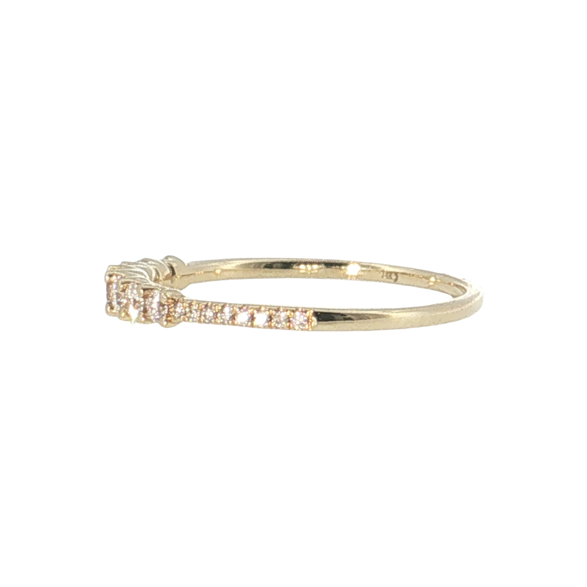 14K Gold Graduated Diamond Band | 0.37 cttw Natural Diamonds
