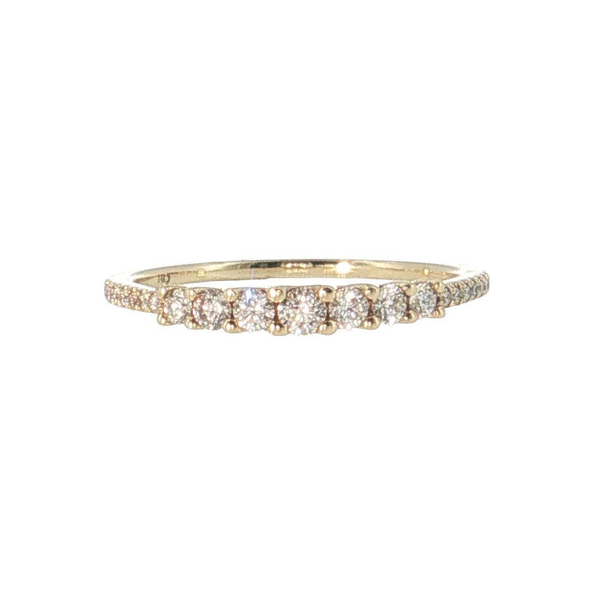 14K Gold Graduated Diamond Band | 0.37 cttw Natural Diamonds