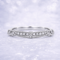 14K Gold | Lab Diamond Contour Wedding Band