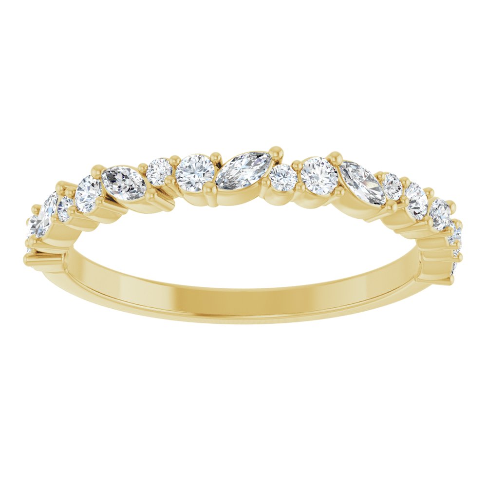 Gold ring with diamonds on a white background