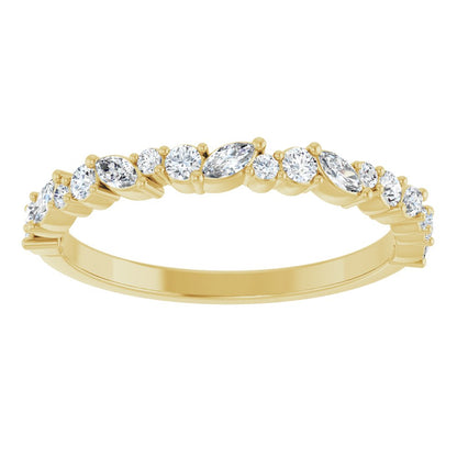 Gold ring with diamonds on a white background