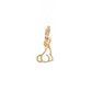 14K Gold | Large Dog Silhouette Pendant with .07cttw Natural Round Diamonds