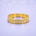 14K Gold | Men's Channel-Set Cubic Zirconia Wedding Band
